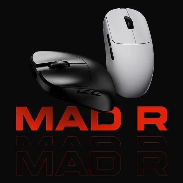 Alt view image 2 of 7 - ATKGEAR VXE MAD R Ultra-Lightweight Wireless Gaming Mouse  36g, PAW3395/3950 Optical Sensor, Dual 1K/8K Polling, Nordic 52840, Wired & 2.4GHz, Ice-Feel Coating