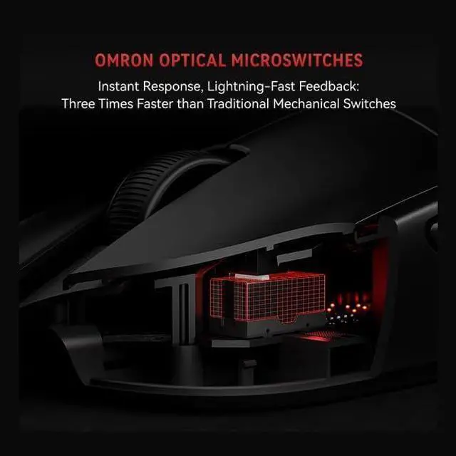 Alt view image 7 of 7 - ATKGEAR VXE MAD R Ultra-Lightweight Wireless Gaming Mouse  36g, PAW3395/3950 Optical Sensor, Dual 1K/8K Polling, Nordic 52840, Wired & 2.4GHz, Ice-Feel Coating