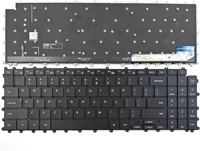 Alt view image 3 of 3 - KGIGIBE Replacement Backlit Keyboard for Samsung Galaxy Book Pro 360 15 950QDB NP950QDB NP950QDB-KA1US Laptop US Black Without Frame