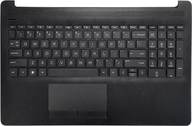 Main image of Laptop US Keyboard Compatible for HP 15T-DA000 15T-DA100 15T-DA200 15-DA0300TX 15-DA0012DX 15-DA0014DX 15-DA0073WM 15-DA0053WM Palmrest Upper Cover No TouchPad No Backlit Black