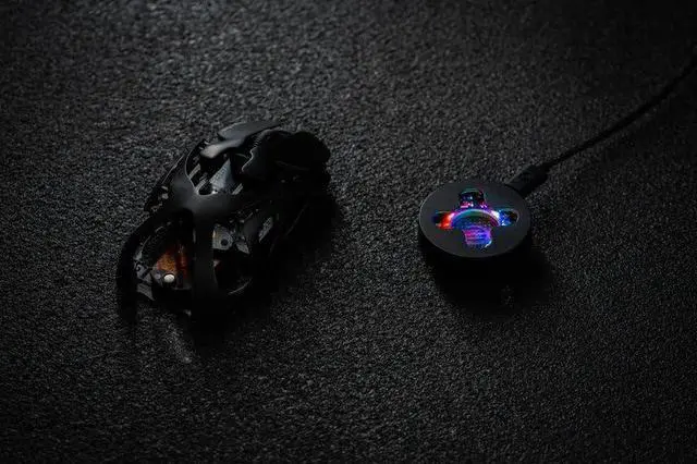 Alt view image 5 of 7 - AM Infinity Gaming Wireless Mouse, 49g Metal Ultralight Hollow Design, 30000 DPI PAW3950 Sensor, Dual 8K Polling, Hot-Swappable Battery, DIY RGB Lighting  2.4G/Bluetooth/Wired Gaming Computer Mouse