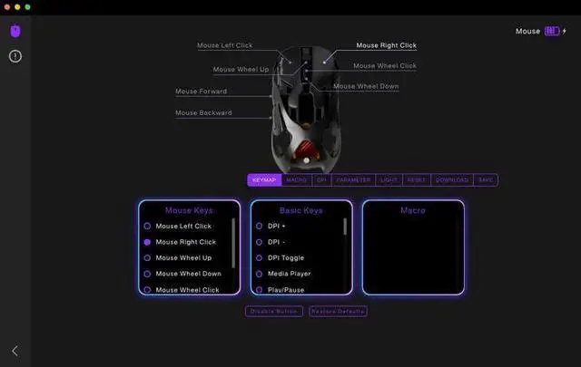 Alt view image 6 of 7 - AM Infinity Gaming Wireless Mouse, 49g Metal Ultralight Hollow Design, 30000 DPI PAW3950 Sensor, Dual 8K Polling, Hot-Swappable Battery, DIY RGB Lighting  2.4G/Bluetooth/Wired Gaming Computer Mouse
