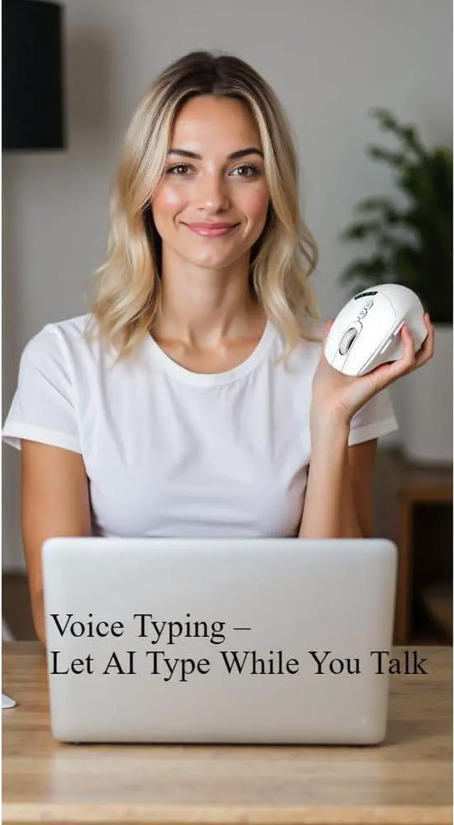 Alt view image 5 of 6 - Wireless AI Mouse with ChatGPT | Dual Connection w/h Bluetooth or 2.4G USB Receiver | Voice Typing, Real-Time Translation, Multi-Device Switching | Ergonomic Computer Mouse for Work & Study