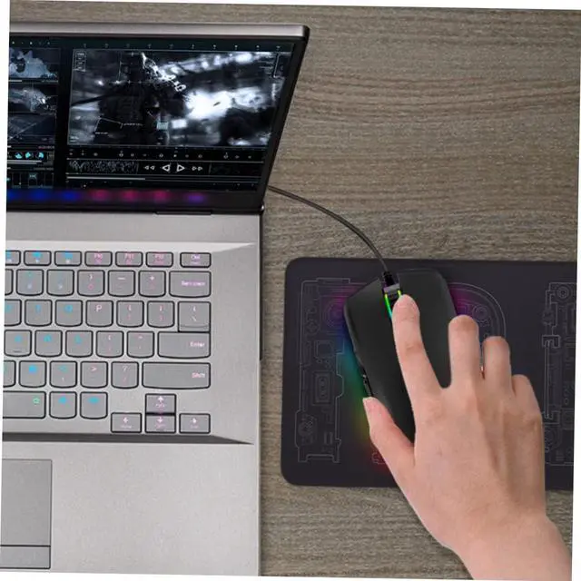 Alt view image 2 of 7 - 7 Computer Gaming Wire Mouse Corded Mouse Gamer Computer Mouse Gaming Wired Optical Gamer Wired Computer Mouse for Computer Mechanical Computer Mouse Gaming Mouse USB Game Console/4