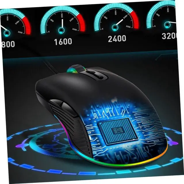 Alt view image 5 of 7 - 7 Computer Gaming Wire Mouse Corded Mouse Gamer Computer Mouse Gaming Wired Optical Gamer Wired Computer Mouse for Computer Mechanical Computer Mouse Gaming Mouse USB Game Console/4
