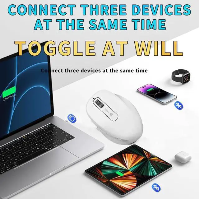 Alt view image 5 of 6 - JOMAA Wireless + Bluetooth AI Mouse Smart Voice Mouse Support Stroke Translation Voice Input Conversion to Improve Work Efficiency, Applicable to Win, Mac (White)