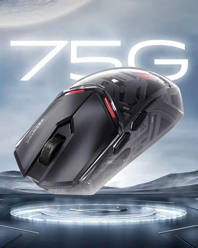 Alt view image 4 of 7 - REDMAGIC Gaming Mouse, Tri-Mode Mouse Gaming with 26000 DPI, PC Gaming Mice with RGB Backlit Programmable Ergonomic Mouse Gamer, Lightweight, Rechargeable, 100Hrs for Windows, Mac Gamer, Black