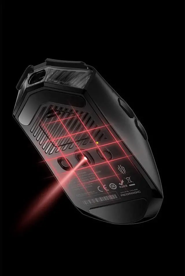 Alt view image 3 of 7 - REDMAGIC Gaming Mouse, Tri-Mode Mouse Gaming with 26000 DPI, PC Gaming Mice with RGB Backlit Programmable Ergonomic Mouse Gamer, Lightweight, Rechargeable, 100Hrs for Windows, Mac Gamer, Black