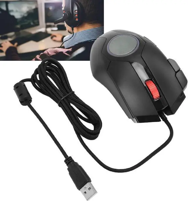 Alt view image 6 of 7 - Wired Mouse 7200 dpi RGB Backlit 8 Keys BT Gaming Mouse Computer Mouse Ergonomic Design Mouse with Fire Button for Laptop PC/45