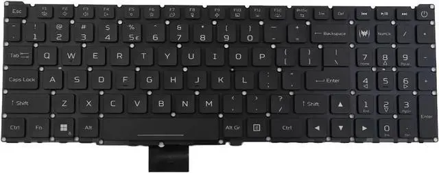 Main image of KGIGIBE Replacement Backlit Keyboard for Acer Predator Helios 16 PH16-71 Gaming N23Q1 Laptop US Black with Per-Key RGB Backlit