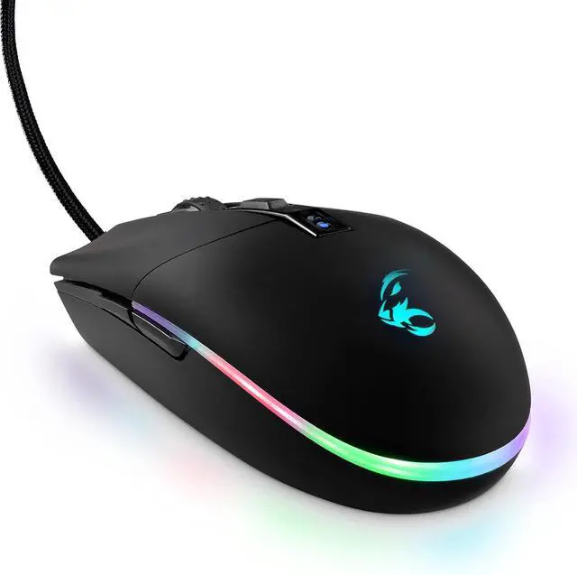 Alt view image 3 of 3 - MRGS202 Gaming Mouse with Cable 6 Buttons USB 2.0 Black
