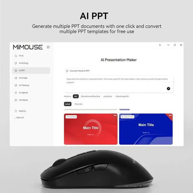 Alt view image 7 of 7 - M4 Wireless Smart Ai Mouse For Pc Laptops,One-Touch Voice Input, Ai Assistant, Meeting Recording, Screenshot Translation, And Multi-Language Compatibility, Is A High-Performance Office Device.