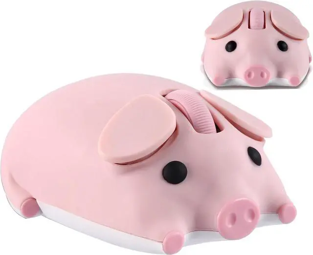 Alt view image 2 of 7 - Wireless Mouse Cute Pig Design Bluetooth Dual Mode Portable Compact Lightweight Silent Optical Kawaii Mice Kids Girls Student School Office Gift,Cute Red Love Heart Shape Wireless Bluetooth Mice
