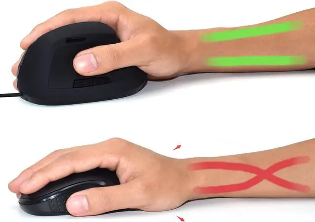 Alt view image 5 of 6 - EW315 Ergonomic Mouse Wired SBb, Black, EW3157