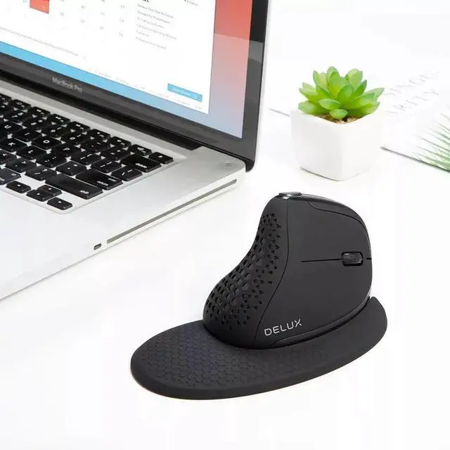 Alt view image 2 of 2 - Generic Ergonomic Vertical Mouse with OLED Display & Multi-Device Connectivity, 6.53 x 3.81 x 3.22 in, Black
