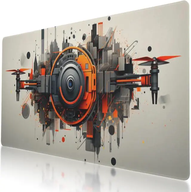 Main image of Cute Drone Aerial Photography Pattern Mouse Pad 35.5 x 16 Inch, Non-Slip Rubber Base, Ergonomic Design for Pain Relief, Perfect for Computer Users
