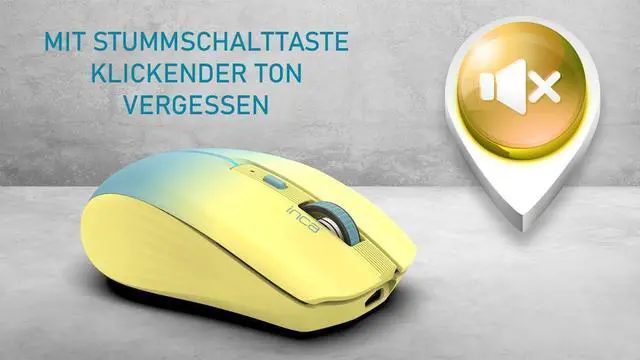 Alt view image 3 of 7 - Mouse IWM-511RS 1600 DPI, Wrls & BT, 6D Button, Yellow