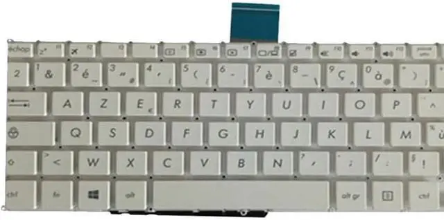 Main image of OEM French Laptop Keyboard for as-us F200 F200CA F200LA F200MA X200 X200C X200CA X200L X200LA X200M X200MA R202CA R202LA - Black/White Replacement Keyboard Accessories(White)