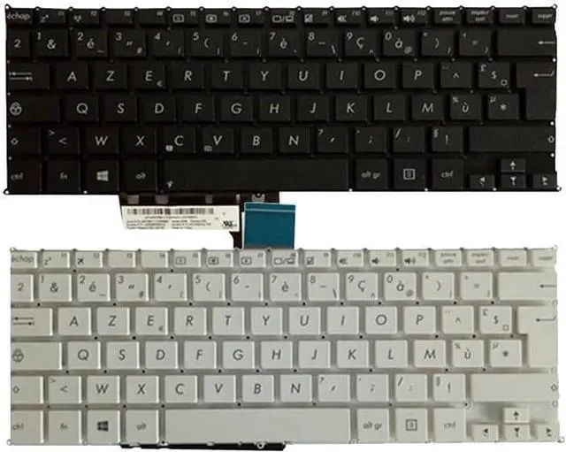 Alt view image 3 of 6 - OEM French Laptop Keyboard for as-us F200 F200CA F200LA F200MA X200 X200C X200CA X200L X200LA X200M X200MA R202CA R202LA - Black/White Replacement Keyboard Accessories(White)