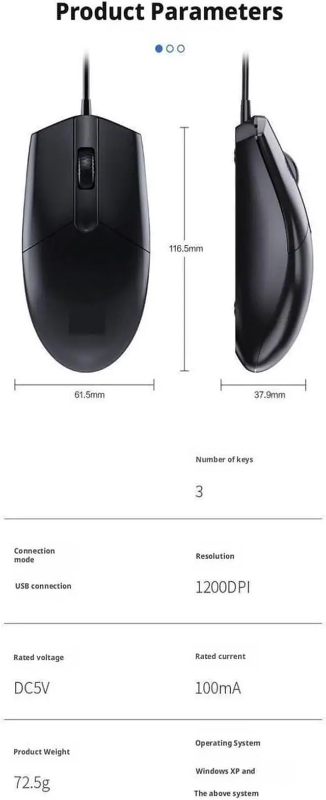 Alt view image 2 of 7 - Wired Mouse for Home and Business Use(M150blacksilent)