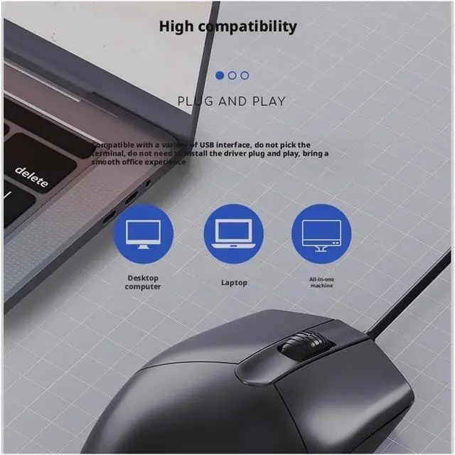 Alt view image 4 of 7 - Wired Mouse for Home and Business Use(M150blacksilent)