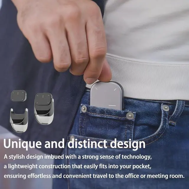 Alt view image 2 of 6 - 2025 AI Smart Mouse for PC Laptop,ChatGPT Enabled Bluetooth Mouse with Voice Recording & AI Summarize, Ergonomic Presenter Laser Pointer Remote, USB Rechargeable,Recording