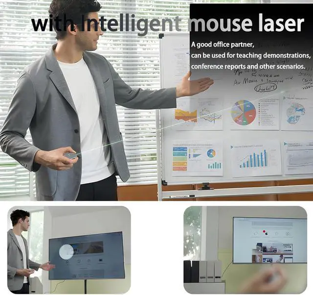 Alt view image 5 of 6 - 2025 AI Smart Mouse for PC Laptop,ChatGPT Enabled Bluetooth Mouse with Voice Recording & AI Summarize, Ergonomic Presenter Laser Pointer Remote, USB Rechargeable,Recording