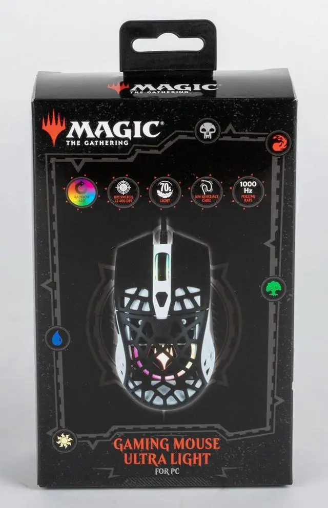 Alt view image 5 of 6 - Magic The Gathering Wired Gaming Mouse Ultra Light 70g for PC - 7 DPI Levels - LED Backlight - Black and White