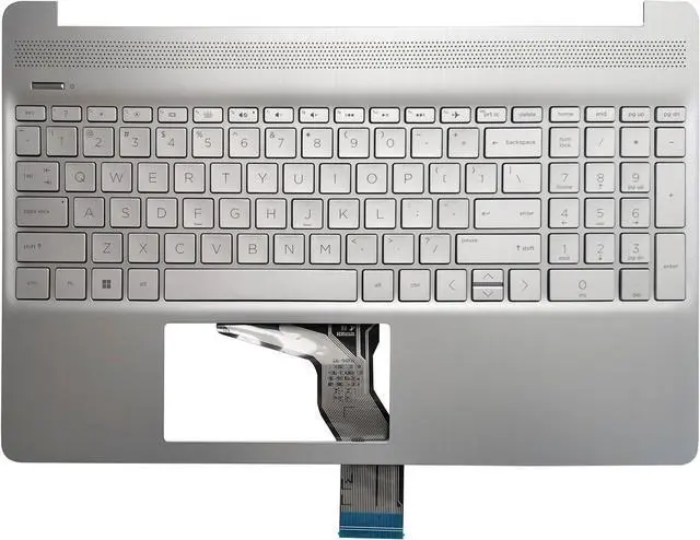 Main image of Laptop US Keyboard Compatible for HP 15-EF1000 15-EF0000 15-EF2000 15Z-EF100 15-EF1073WM 15-EF2127WM 15-EF2126WM 15-EF2125WM Backlit Silver Palmrest Upper Cover