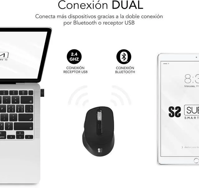 Alt view image 3 of 7 - Ergo Dual Mouse Battery Black