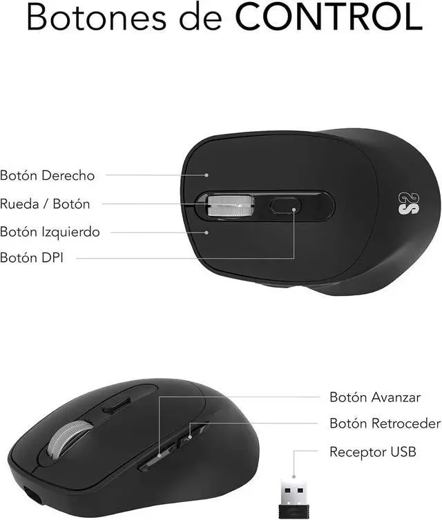 Alt view image 7 of 7 - Ergo Dual Mouse Battery Black
