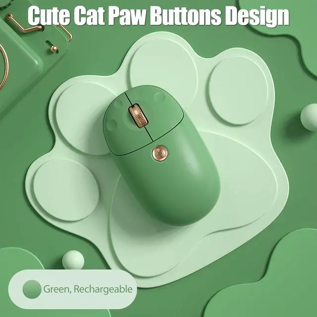 Alt view image 6 of 7 - Tri-Mode Gasket Creamy Mechanical Numpad with Dual-Mode Cute Cat Paw Wireless Mouse