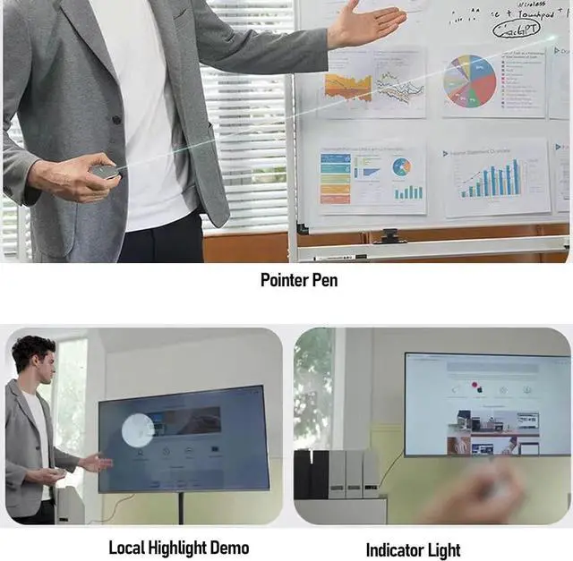 Alt view image 6 of 7 - Gugxiom 3 in 1 Detachable Air with Touchpad, Presenter Presentation Pointers Remote, for PC Laptop
