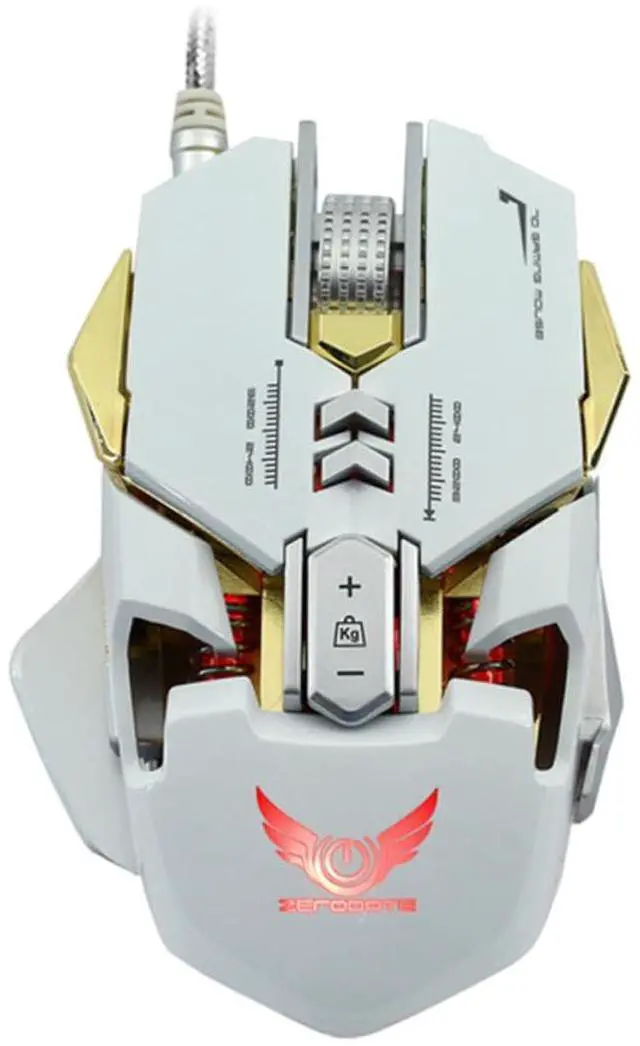 Alt view image 6 of 7 - 2pcs Mouse Silent Gaming High Performance Gaming RGB Gamer Computer Gaming Mice Cool Gaming Essential Gaming Gamer Mice Counterweight X300 White Wired/308, 12345/5