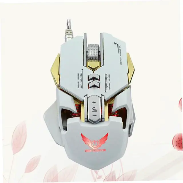 Alt view image 5 of 7 - 2pcs Mouse Silent Gaming High Performance Gaming RGB Gamer Computer Gaming Mice Cool Gaming Essential Gaming Gamer Mice Counterweight X300 White Wired/308, 12345/5