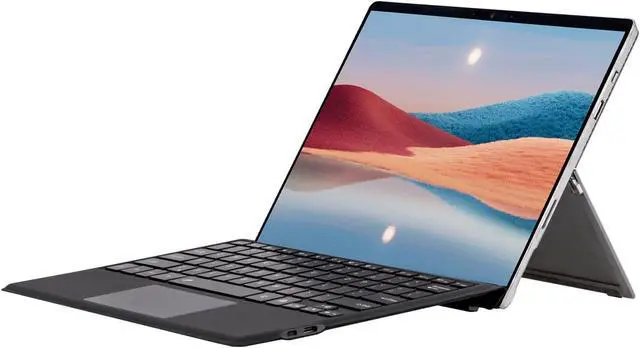 Alt view image 4 of 7 - Wireless Keyboard for Microsoft Surface Pro7 Pro6 Pro5 Pro4 Pro3, Magnetic Detachable BT Keyboard with 7-Color LED Backlit Ultra-Slim Rechargeable Battery Multi-Touch, Black