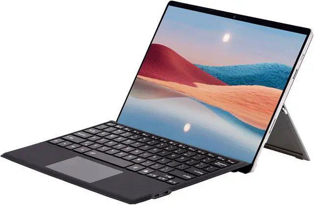 Alt view image 3 of 7 - Wireless Keyboard for Microsoft Surface Pro7 Pro6 Pro5 Pro4 Pro3, Magnetic Detachable BT Keyboard with 7-Color LED Backlit Ultra-Slim Rechargeable Battery Multi-Touch, Black