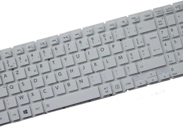 Main image of OEM New French Keyboard for Satellite L50-B L55-B L55DT-B S50-B S55-B - Black/White Replacement Laptop Keyboard Accessories(White)