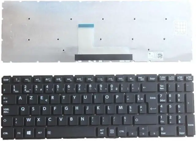 Alt view image 5 of 5 - OEM New French Keyboard for Satellite L50-B L55-B L55DT-B S50-B S55-B - Black/White Replacement Laptop Keyboard Accessories(White)