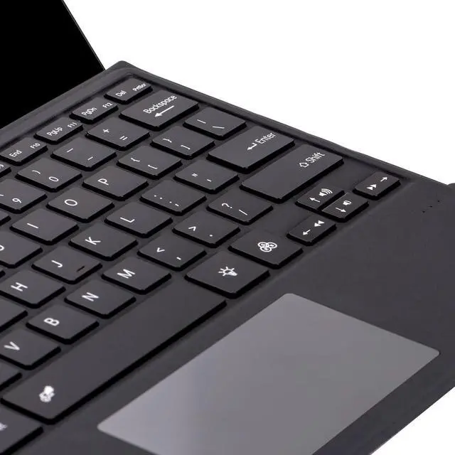 Alt view image 6 of 7 - Wireless Keyboard for Microsoft Surface Pro7 Pro6 Pro5 Pro4 Pro3, Magnetic Detachable BT Keyboard with 7-Color LED Backlit Ultra-Slim Rechargeable Battery Multi-Touch, Black