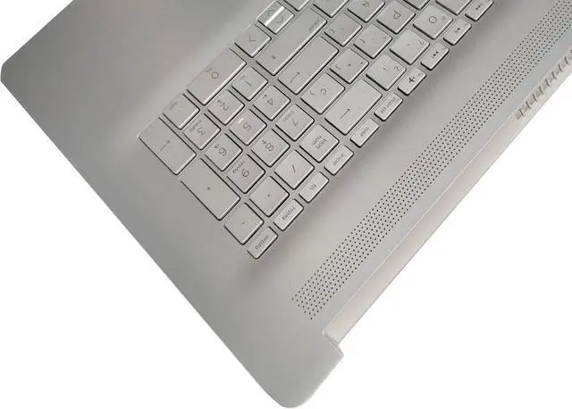 Alt view image 3 of 3 - Laptop Spanish Keyboard Compatible for HP 17-BY0053CL 17-CA0096NR 17-BY0063CL 17-BY0004TX 17-BY0005TX 17-BY0006TX L92785-001 6070B1308113 Silver Palmrest Upper Cover TouchPad 73H1 No Backlit