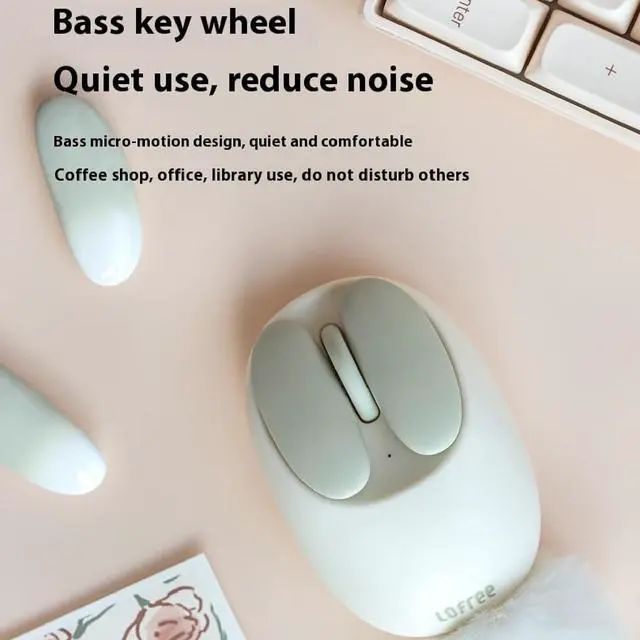 Alt view image 3 of 7 - Small Petal Wireless Mouse - Bluetooth 5.0 & 2.4G Dual Mode, Multi-Device Pairing, Compact Ergonomic Design, Silent Click, Compatible with Windows 10/11/macOS/iPad/Android - for Home & Office