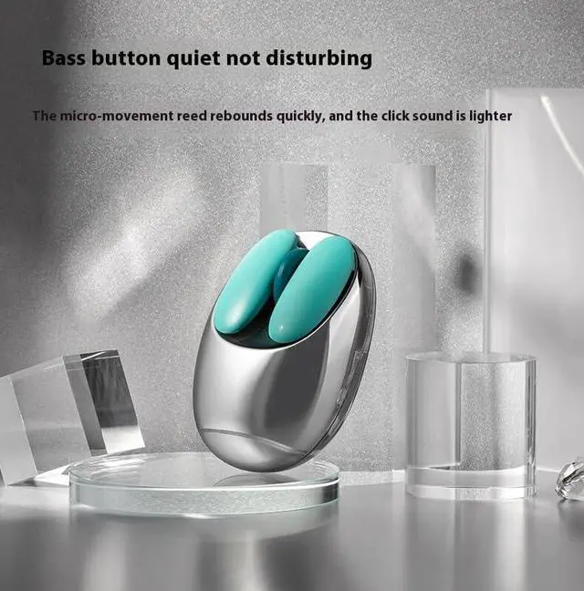 Alt view image 2 of 6 - Bluetooth Wireless Mouse  3600 DPI, Silent Click, Dual Mode (Bluetooth/2.4G), Magnetic Nail Customization, Electroplated Design, for Mac/Windows/Android