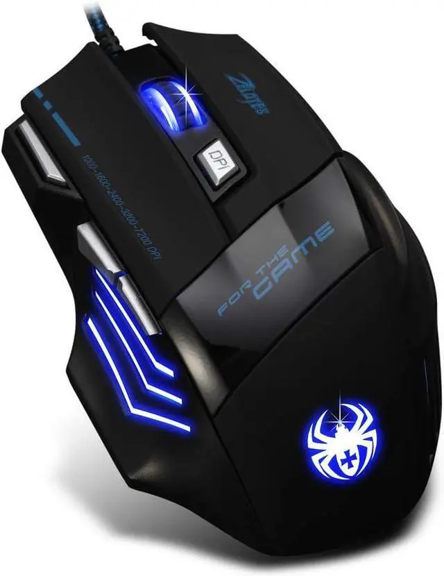 Main image of T-80 Gaming Mouse 7200 DPI Backlit Multi-Color LED Optical 7 Button Mouse Gamer USB Wired Gaming Mouse for Pro Gamer/581