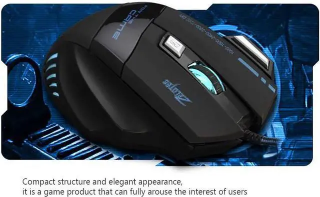 Alt view image 7 of 7 - T-80 Gaming Mouse 7200 DPI Backlit Multi-Color LED Optical 7 Button Mouse Gamer USB Wired Gaming Mouse for Pro Gamer/581
