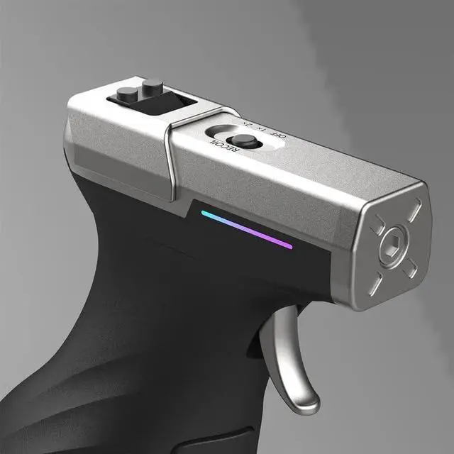 Alt view image 4 of 6 - ErgoStrike7 Next-Gen FPS Gaming Mouse with Recoil (Black) - FPS Gun Grip Mouse, Ergonomic Vertical Design, Wireless/Wired USB for PC Gamers (White)