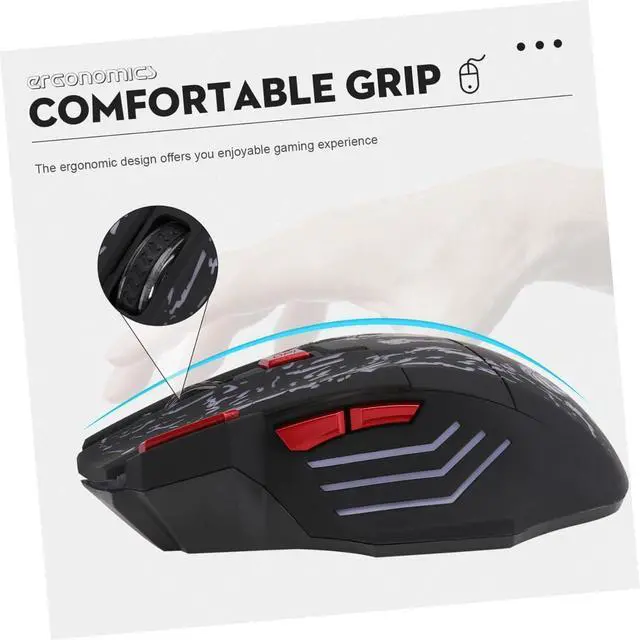 Alt view image 5 of 7 - Rainbow Backlit Gaming Keyboard and Mouse Set Ergonomic USB Gamer Combo RGB LED Lighting for PC and Laptop