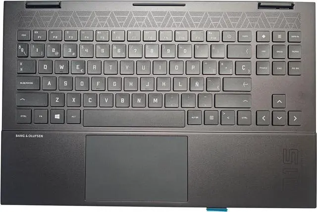 Main image of Laptop Spanish Keyboard Compatible for HP OMEN 15-EN 15-EK 15-EK0020CA 15-EK1075CL 15-EN0013DX TPN-Q236 TPN-Q238 RGB Backlit TouchPad Palmrest Upper Cover M00666-001 M00667-001
