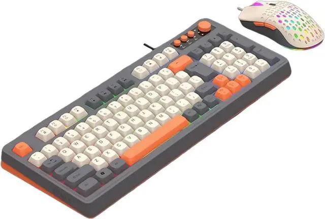 Alt view image 5 of 7 - Backlits Gaming Keyboard Mouse, Ergonomic USB Wire Keyboard USB Cable for PC Computer Wire Connection Keyboard