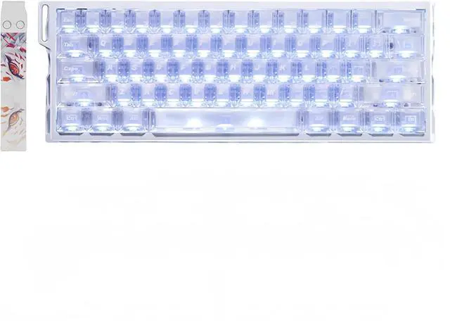 Main image of FKZ MADLIONS MAD Light 60 HE Magnetic Switch Gaming Keyboard,60% Hollow Aluminum Case Hall Effect Rapid Trigger Hot Swap Mechanical Keyboard with Adjustable Actuation RGB Backlit Keycaps (White)